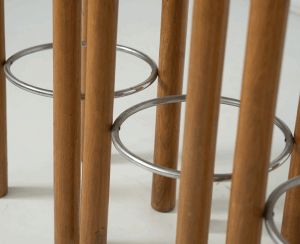 Mid-Century Modern Set of 4 barstools - Image 2