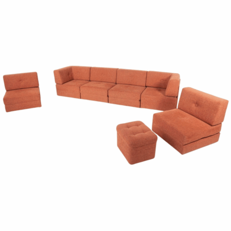 Mid-Century Modular Sofa, Original Upholstery, 1960s