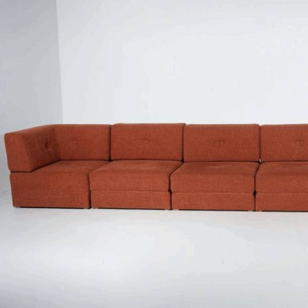 Mid-Century Modular Sofa, Original Upholstery, 1960s - Image 10
