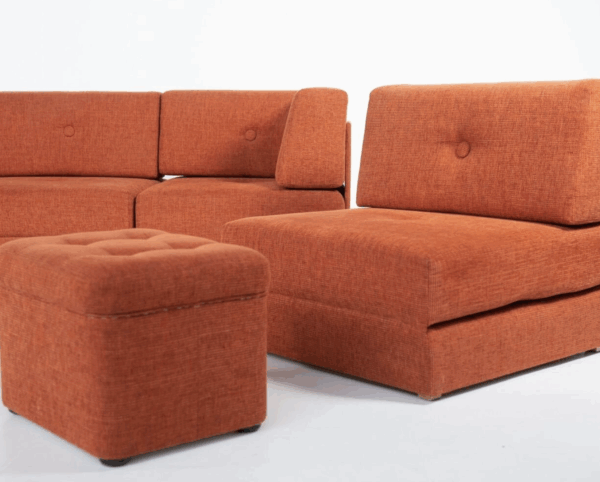 Mid-Century Modular Sofa, Original Upholstery, 1960s - Image 4