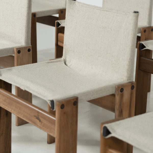 Set of 10 Monk Dining Chairs by Afra & Tobia Scarpa for Molteni, 1970s - Image 15