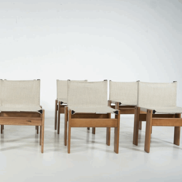Set of 10 Monk Dining Chairs by Afra & Tobia Scarpa for Molteni, 1970s - Image 10