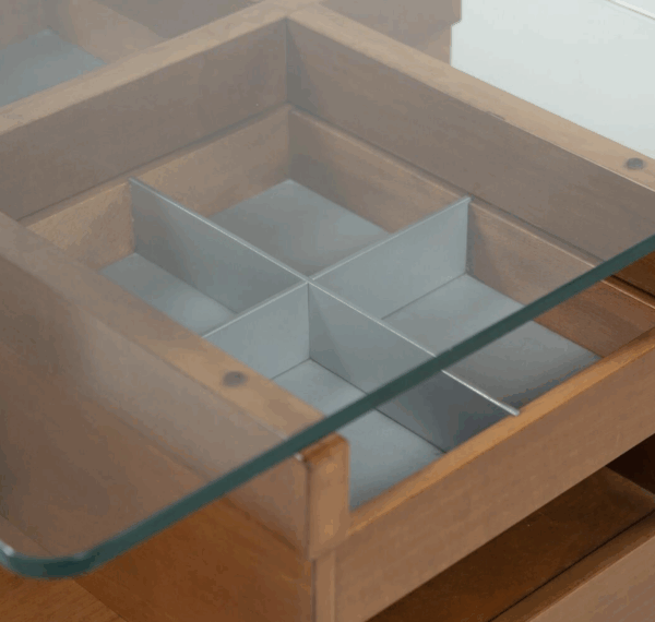 Mid-Century Modern Assymetrical Coffee Table with Compartments, Italy, 1970s - Image 3