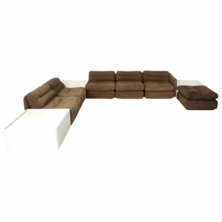 Mid-Century Modern Modular Sofa with Side Tables, 1970s