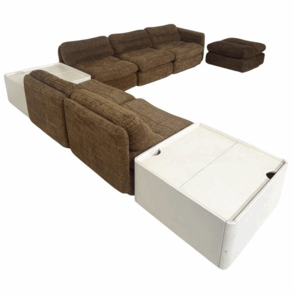 Mid-Century Modern Modular Sofa with Side Tables, 1970s - Image 6