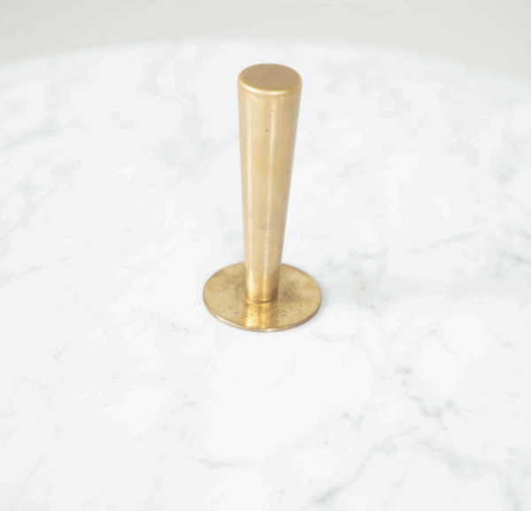 Mid-Century Side Table, Marble and Brass, 1950s - Image 8