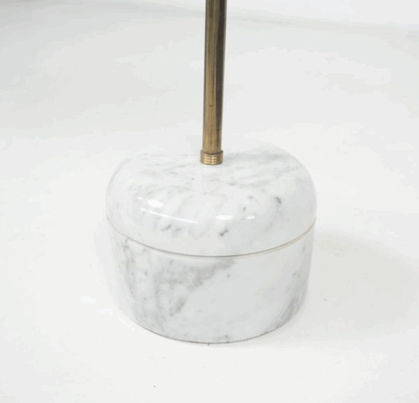 Mid-Century Side Table, Marble and Brass, 1950s - Image 7