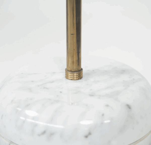 Mid-Century Side Table, Marble and Brass, 1950s - Image 6