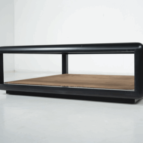 Mid-Century Modern Coffee Table attributed to Carlo Scarpa, Wood and Glass, Italy - Image 8