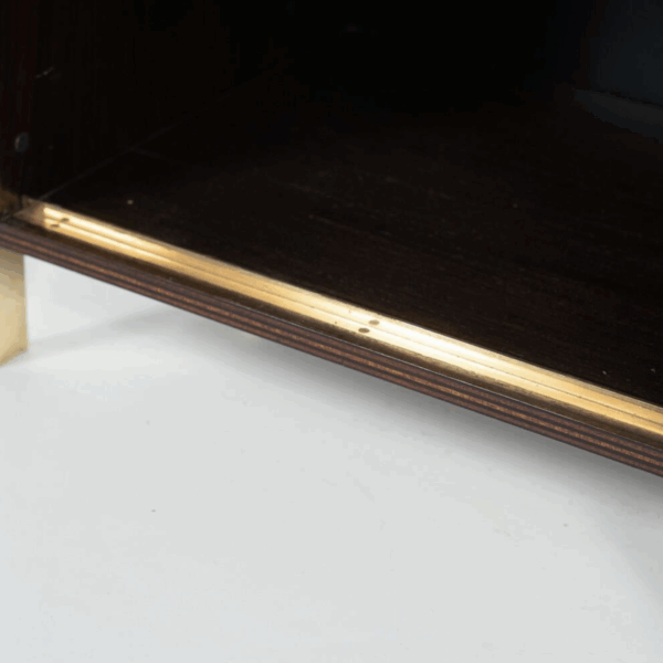Mid-Century Modern Bookcase by Jules Wabbes, Wood and Brass, 1960s - Image 10