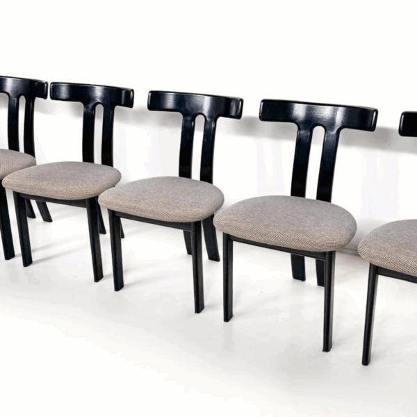 Mid-century Modern Set of 6 Chairs in the style of Luigi Vaghi, 1960s - Image 5