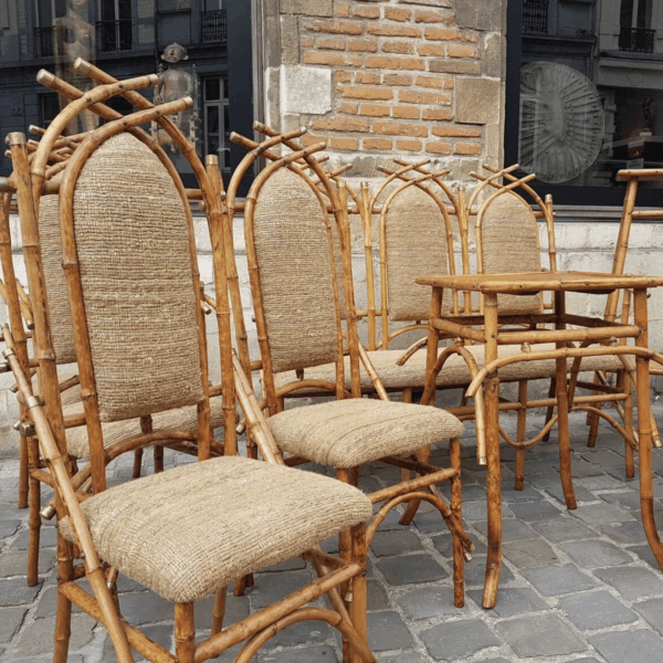 Bamboo Living room Set by Giusto Puri Purini, 1950s - Image 7