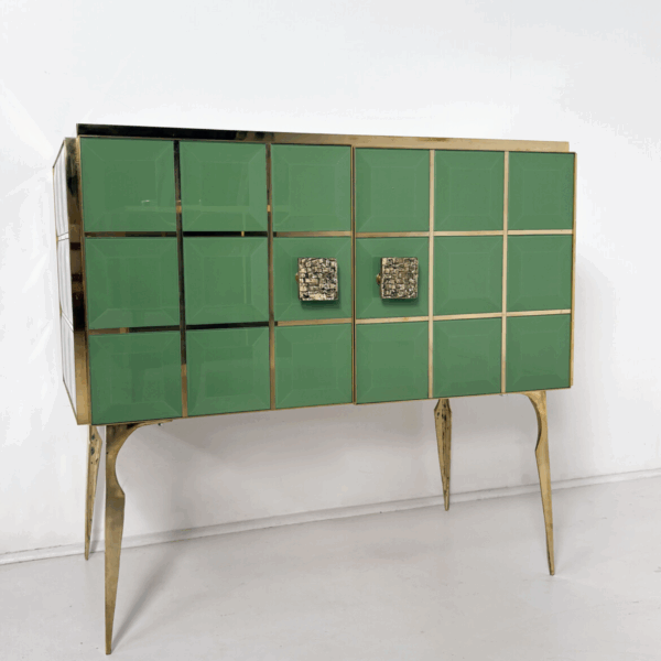 Contemporary Chest, Wood and Glass