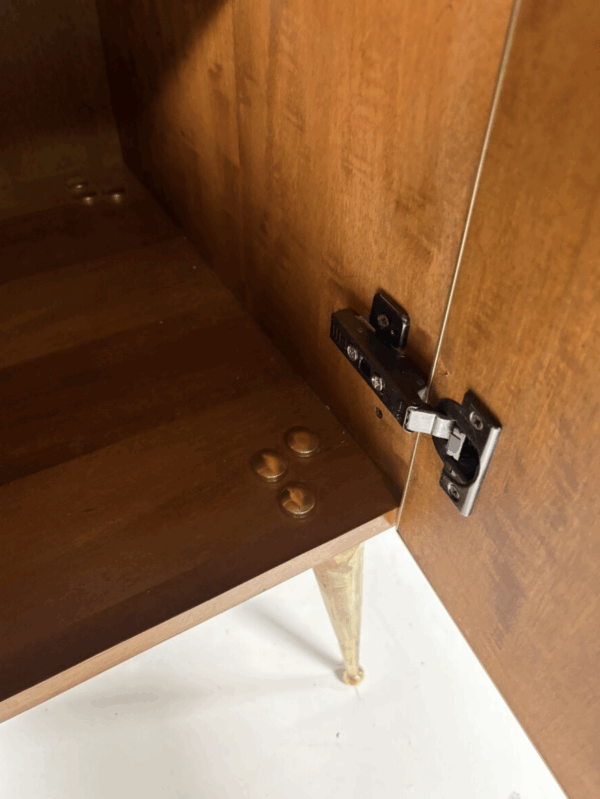 Contemporary Green Sideboard, Wood and Glass - Image 6