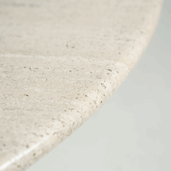 Mid-Century Travertine Dining Table in style of Angelo Mangiarotti, Italy, 1970s - Image 5