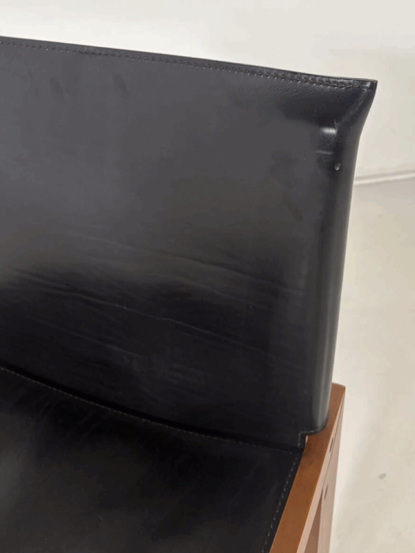 Mid-Century Modern Set of 4 Chairs in the Style of Scarpa, 1970s - Image 12