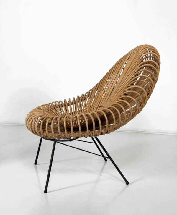 Pair of chairs with ottoman by Janine Abraham & Dirk Jan Rol for Rougier 1950s - Image 3