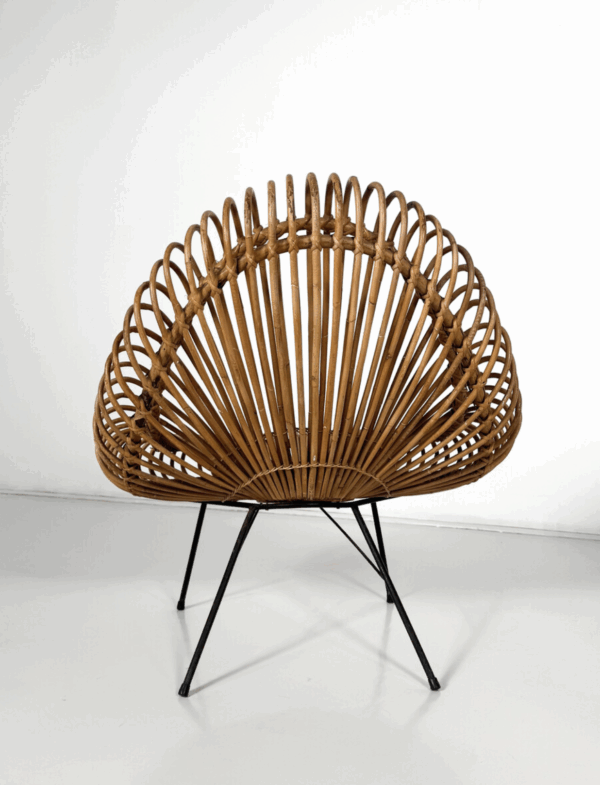 Pair of chairs with ottoman by Janine Abraham & Dirk Jan Rol for Rougier 1950s - Image 2