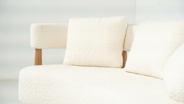 Contemporary Bean Shaped Sofa, White Upholstery, Italy - Image 3