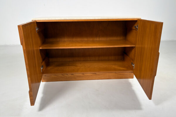 Contemporary Italian Brutalist Sideboard with Travertine Top - Image 4