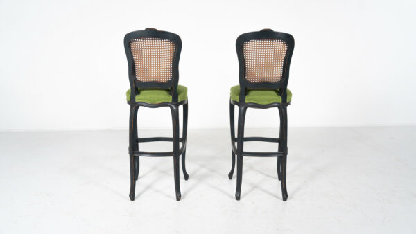 Pair of Contemporary Bar Stools in the Style of Louis XIV - Image 8