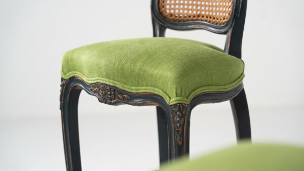 Pair of Contemporary Bar Stools in the Style of Louis XIV - Image 6