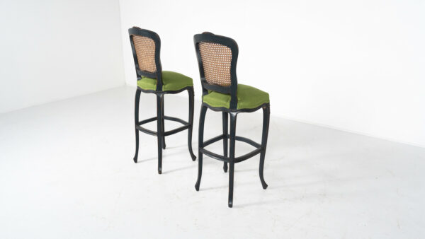 Pair of Contemporary Bar Stools in the Style of Louis XIV - Image 3