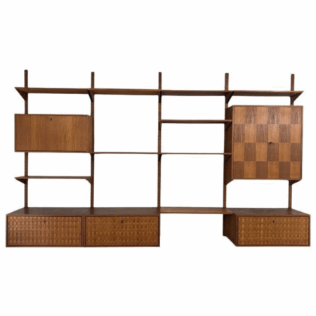 Mid-Century Modern Wooden Wall Unit, 1960s