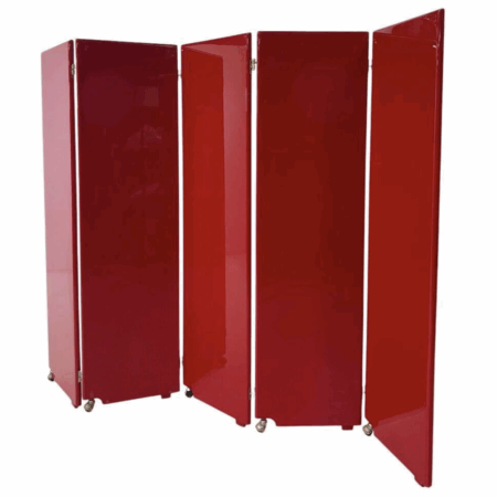 Mid-Century Modern Red Lacquered Room Divider, Italy, 1960s