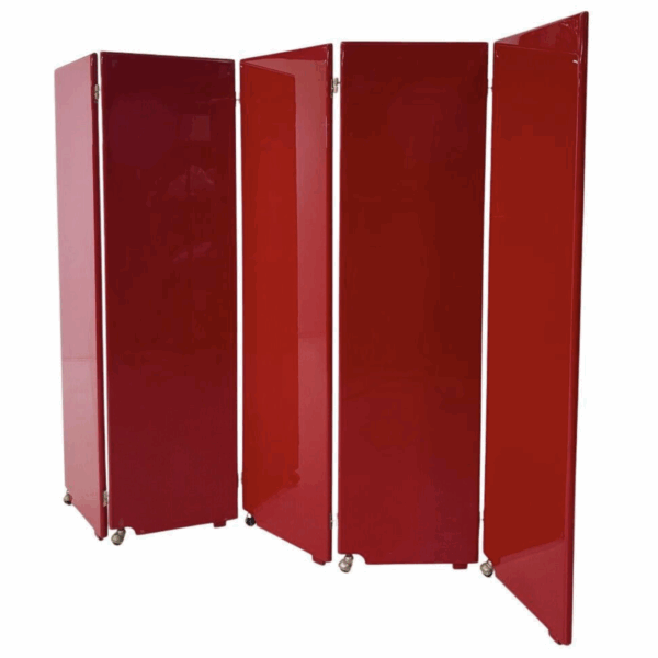 Mid-Century Modern Red Lacquered Room Divider, Italy, 1960s