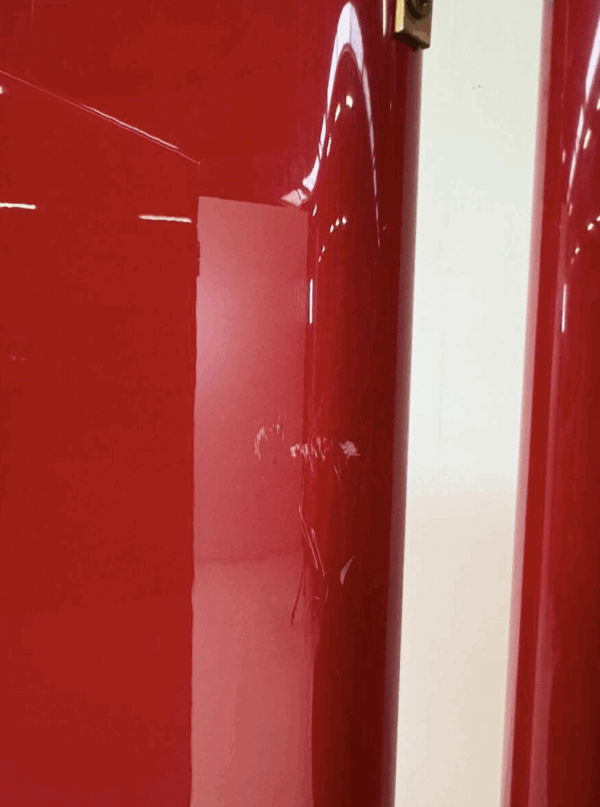 Mid-Century Modern Red Lacquered Room Divider, Italy, 1960s - Image 3