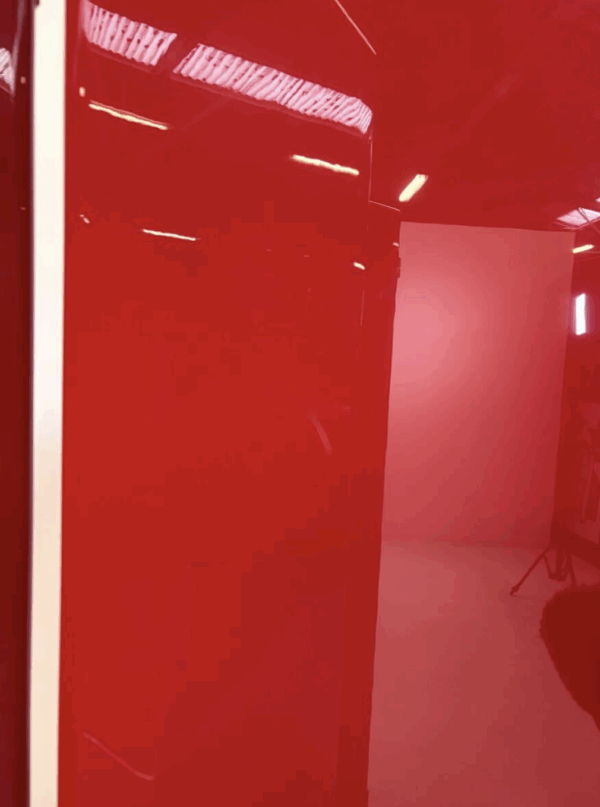 Mid-Century Modern Red Lacquered Room Divider, Italy, 1960s - Image 4