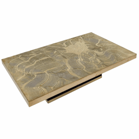 Brass Coffee Table, Belgium, 1970s