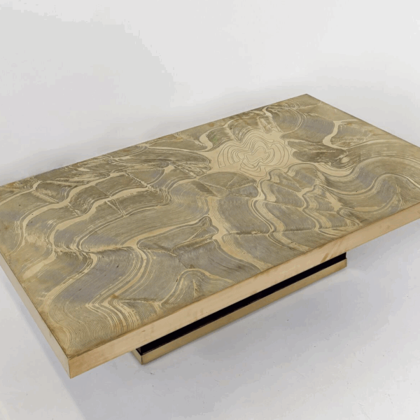 Brass Coffee Table, Belgium, 1970s - Image 6