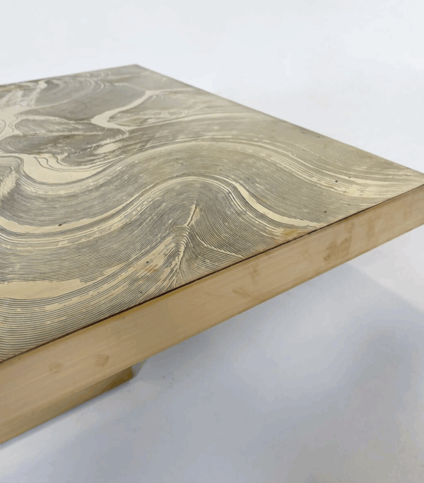 Brass Coffee Table, Belgium, 1970s - Image 3