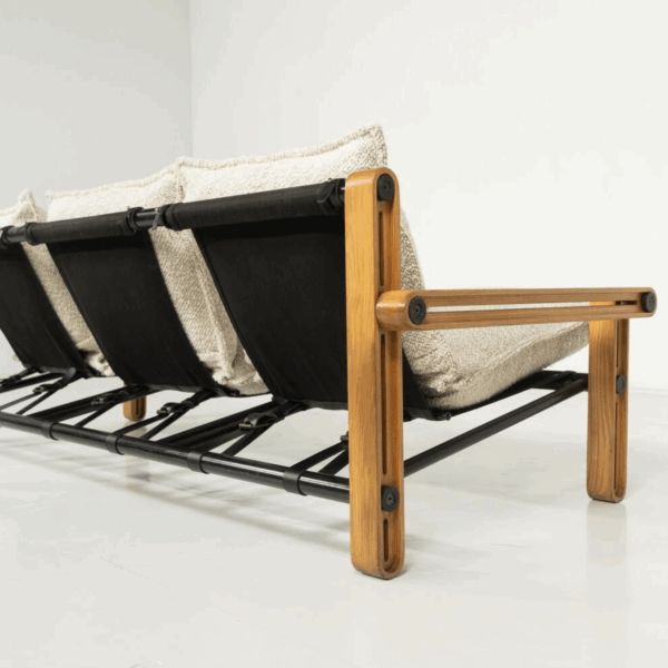 Mid-Century Modern Three-Seater Sofa, 1960s - New Upholstery - Image 8