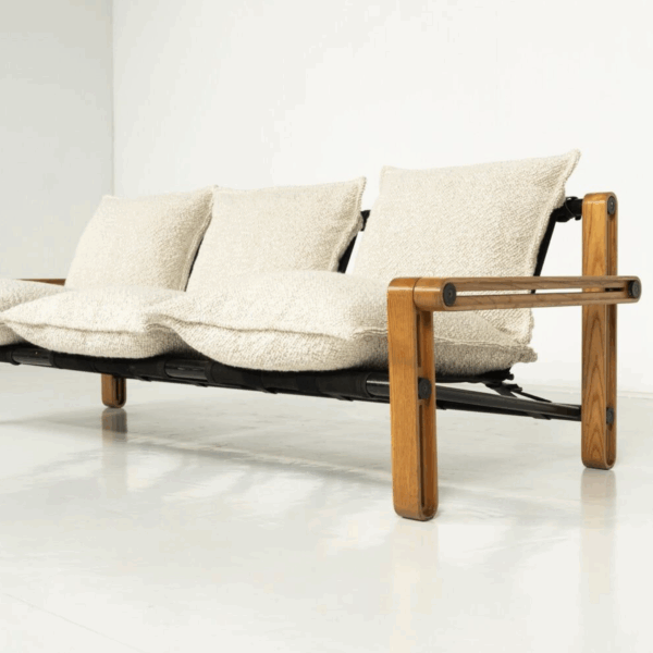 Mid-Century Modern Three-Seater Sofa, 1960s - New Upholstery - Image 12