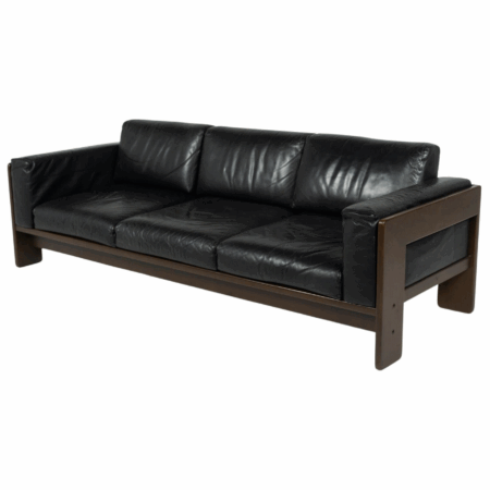 Bastiano Sofa by Tobia Scarpa for Knoll, leather and Wood , Italy, 1962