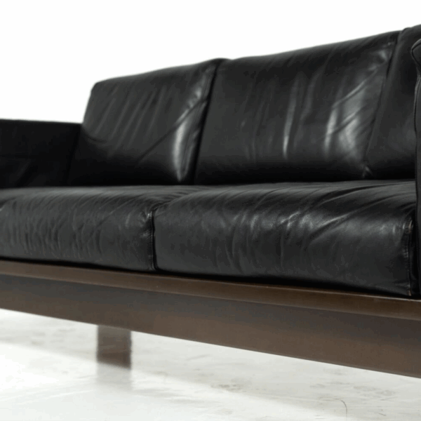 Bastiano Sofa by Tobia Scarpa for Knoll, leather and Wood , Italy, 1962 - Image 12