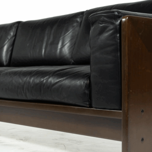 Bastiano Sofa by Tobia Scarpa for Knoll, leather and Wood , Italy, 1962 - Image 11