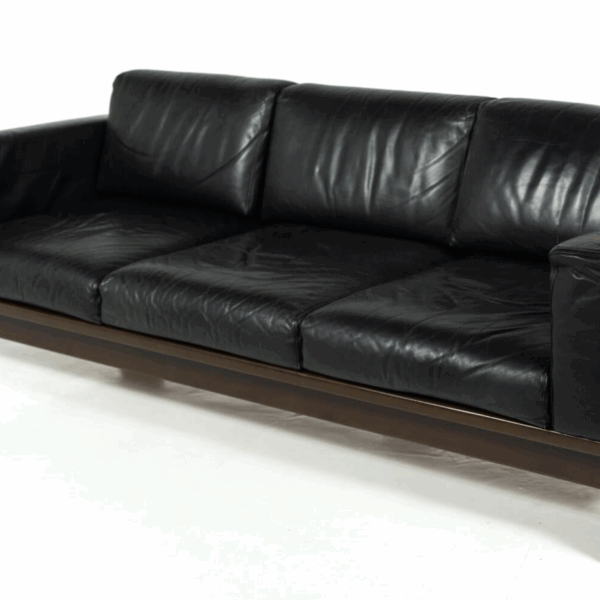 Bastiano Sofa by Tobia Scarpa for Knoll, leather and Wood , Italy, 1962 - Image 9