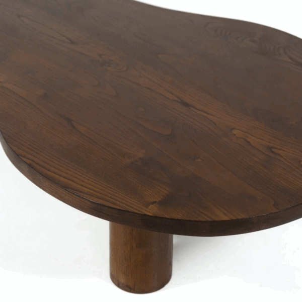 Organic Shaped Wooden Coffee Table, Contemporary, Italy - Image 4