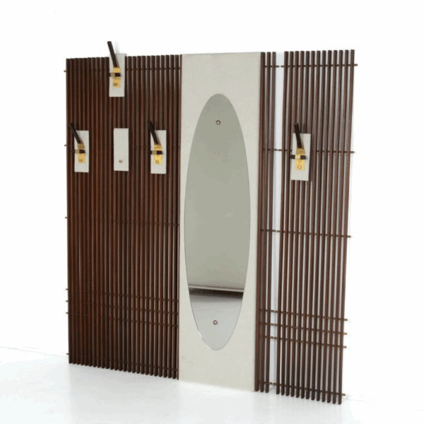 Mid-Century Coat Rack with Integrated Mirror, Italy, 1970s - Image 10