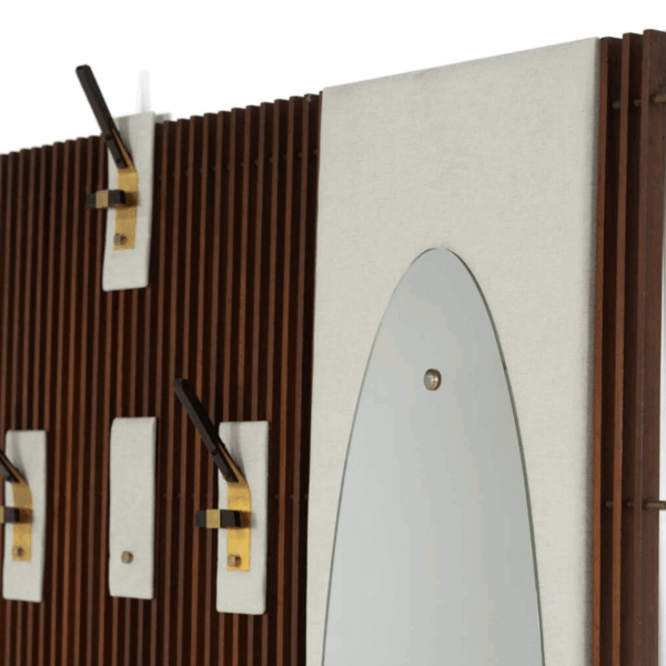 Mid-Century Coat Rack with Integrated Mirror, Italy, 1970s - Image 9