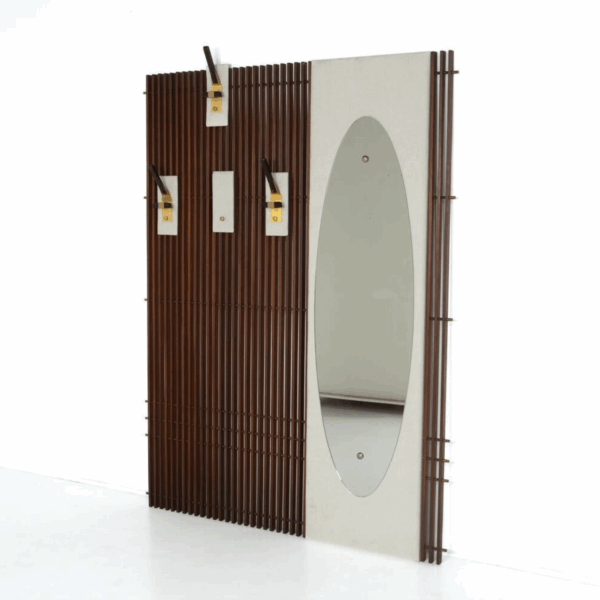Mid-Century Coat Rack with Integrated Mirror, Italy, 1970s - Image 3