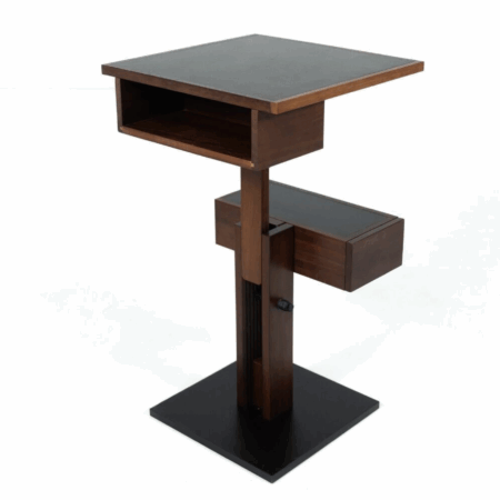 Side table by Bernard Vuarnesson, Adjustable Height, 1980s