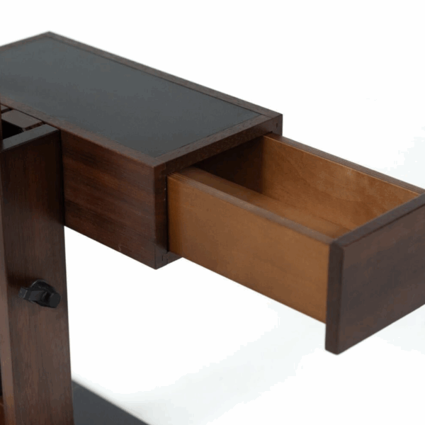Side table by Bernard Vuarnesson, Adjustable Height, 1980s - Image 5