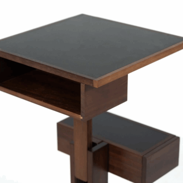 Side table by Bernard Vuarnesson, Adjustable Height, 1980s - Image 2