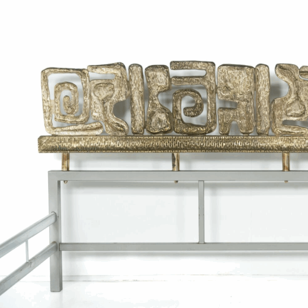 Mid-Century Brass Bed by Luciano Frigerio, 1970s - Image 12