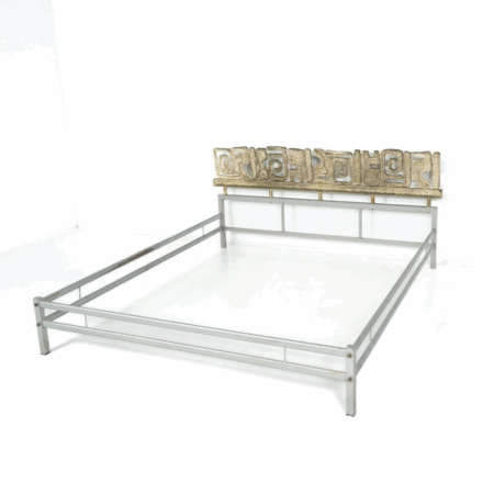 Mid-Century Brass Bed by Luciano Frigerio, 1970s